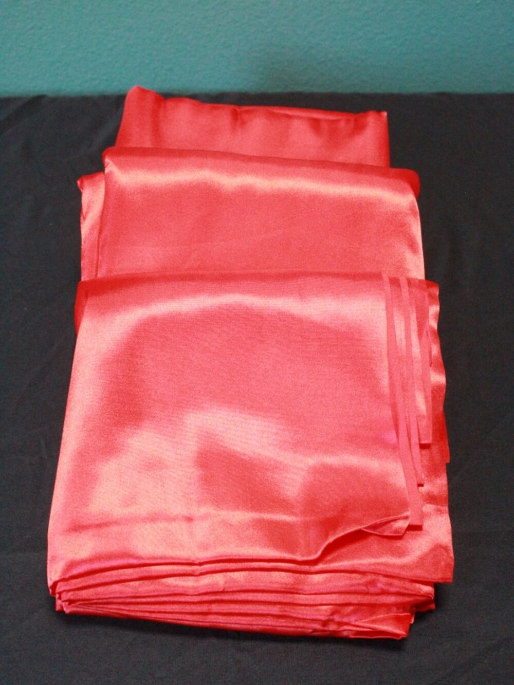 Red Polyester Satin Fabric by The Yard 54 inch x 5 yards (3 Bundles) - Picture 3 of 4